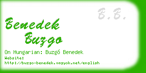 benedek buzgo business card